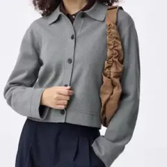 おまけパック付　ミラノリブポロカーディガン　GU