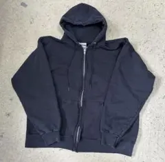 90〜00sヘインズ スウェット フルジップ パーカー ブラック