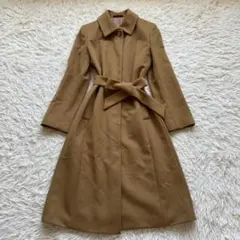 美品✨J&R アンゴラ100%ロングコート　ベルト　キャメル　ベルテッド　日本製