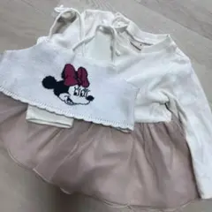 petit main ミニーマウスビスチェ&チュールトップスセット