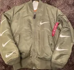 NIKE × ALPHA INDUSTRIES コラボ MA-1 カーキ