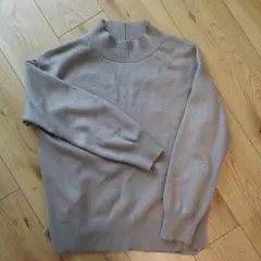 GLOBAL WORK ラメ入りハイネックセーター Sサイズ グレー