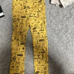イエロープリントパンツ キッズ　100cm