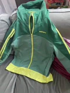 adidas NEO ナイロンジャケット 緑/黄 サイズ0