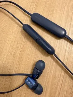 【美品】SONY WI-C100 ワイヤレスイヤホン ネイビー