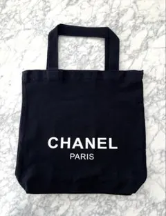 【新品　未使用】CHANELノベルティ　キャンバストートバッグ　ブラック