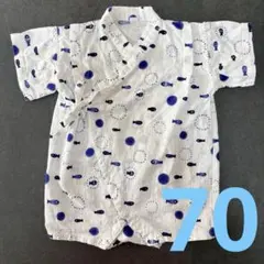 甚平 ロンパース 70cm 西松屋 魚柄 男の子 女の子 夏祭り 秋祭り