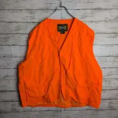希少サイズ SPORTS AFIELD ハンティングベスト 蛍光オレンジ 2XL 