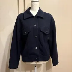 COMME CA ISM　ボアジャケット　ネイビー　サイズ11　HR1213