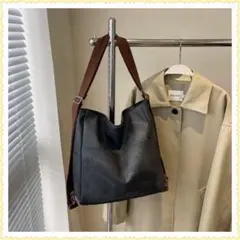 2way リュック ショルダーバッグ 大容量 A4軽量 通勤 通学 ブラック