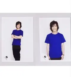 SnowMan 渡辺翔太 ブルーTシャツ Jr 公式写真 2枚