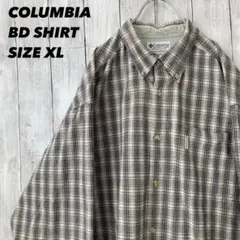 COLUMBIA コロンビア　長袖チェック柄BDシャツ　サイズXL アメリカ古着