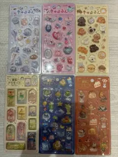 正規品 きゅるるんシール　6種セット　BGM 喫茶アラモード