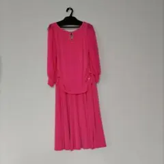 【値下げしました】ピンク社交ダンスドレス　パーティーダンス　ダンスタイム