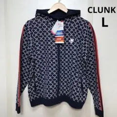 【新品】クランク CLUNK ゴルフウェア ジャガードニットパーカー L