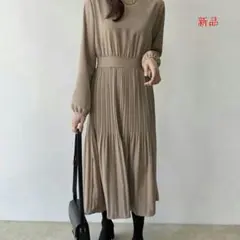 決算セール◆ロングワンピース　ドレス　レディース　ひざ丈　バルーン袖　韓国3