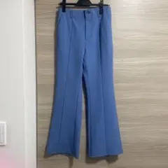 GU フレアパンツ ブルー Mサイズ スラックス