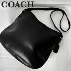 コーチ オールドコーチ ショルダーバッグ 斜め掛け チャーム レザー ブラック
