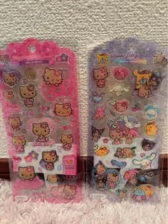 サンリオ　ドロップジュエリーシール　日焼けキティ　日焼けサンリオキャラクターズ