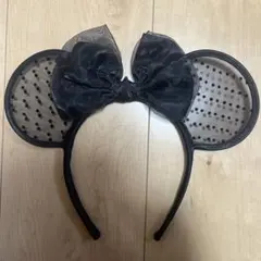 ディズニー ミニー　カチューシャ 黒　レース