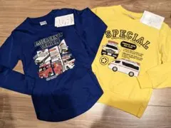 はたらく車　ロンＴ　トレーナー　セット　パトカー　救急車　キッズ　130　新品