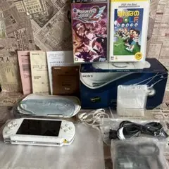 PSP-1000 ホワイト 本体 ゲームソフト2本付き