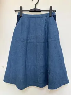 RNAinc. 2トーンフレアーデニムスカート　Mサイズ