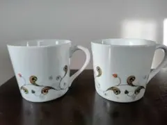 Francfranc マグカップ 2個セット　フランフラン　白　花柄
