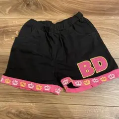 BABY DOLL 黒 王冠プリント ハーフパンツ 110