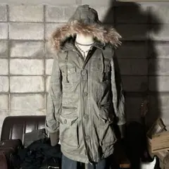 VINTAGE リアルファー モッズコート　ミリタリー　N3B グランジ　y2k