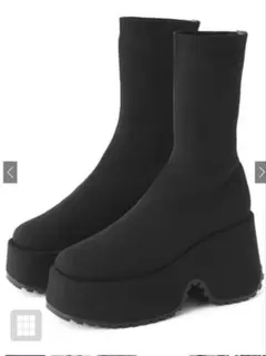 GRL グレイル 厚底ニットミドルブーツ[zr1193] 24.0