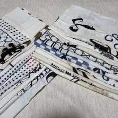 手ぬぐい 手拭い 生地 古布 粗品 昭和レトロ 長期保管品 44枚まとめ