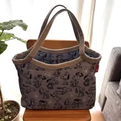ROOTOTE スヌーピー トートバッグ ブルーグレー