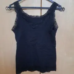 レース付き黒キャミソールMサイズ