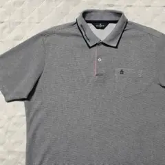 ●マンシングウェア●ポロシャツ グレー系 ネイビー系 LL ゴルフ 半袖
