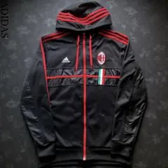 美品 adidas ACミラン 豪華刺繍 トラックジャケット ジップパーカー M