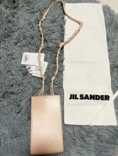 【新品未使用】お値下げ交渉可！ジルサンダー 牛革ベージュ ショルダーバッグのサムネイル