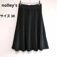 ノーリーズ　Aラインスカート　フレアスカート ひざ丈　ウエストゴム　M
