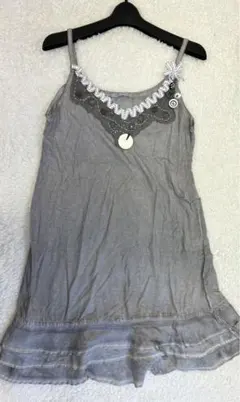 個性的　キャミワンピ　キャミソール　リボン　フリル　ミニワンピ　セレクトショップ