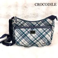 CROCODILE クロコダイル チェック柄 ショルダーバッグ ナイロンのサムネイル