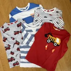 H&M128㌢　長袖カットソー５枚セット