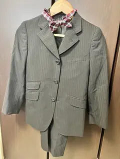 J.PRESS ストライプスーツ 120サイズ 蝶ネクタイ付き