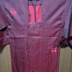 本日のセール✨赤と黒のストライプ 正絹 雨コート 着物新品同様