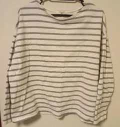 Samansa Mos2 長袖ボーダーTシャツ