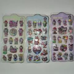 ラブブ　3Dシール　ぷくぷくシール　キラキラシール　立体シール　3枚セット