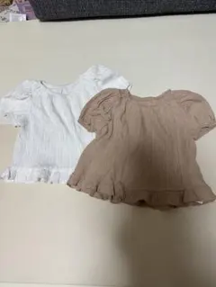SHEIN トップスセット 12-18M ホワイト・ピンクブラウン