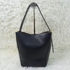 ZARA ザラ バケットバッグ ワンショルダー バケツ型 ゴールド金具 ブラック