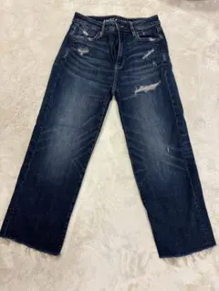 新品　アメリカンイーグル　ダークブルー ストレッチストレートデニム