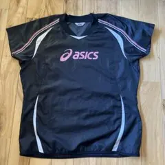 アシックス　L Tシャツ　ポリエステル100% レディース　黒　半袖のサムネイル