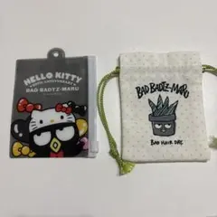 バッドばつ丸 巾着ポーチ クリアポーチ 2点セット
